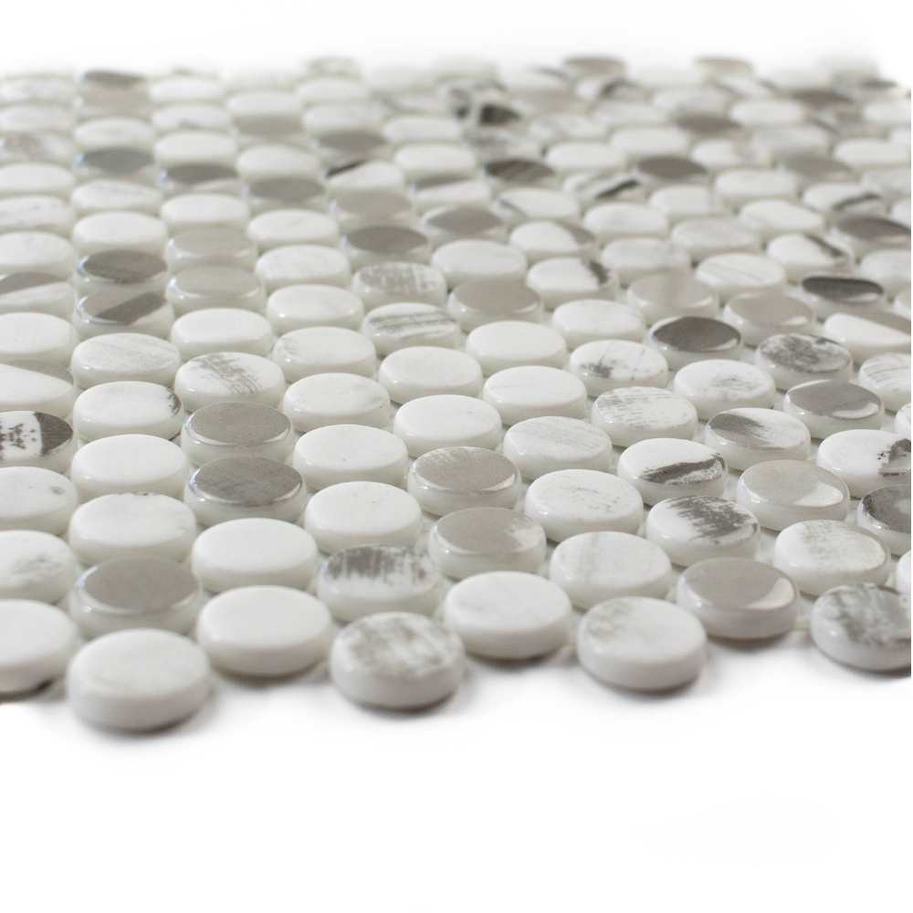 Eterna Penny 12"x12" Recycled Glass Mosaic Tile