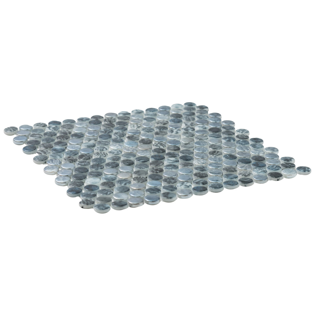 Eterna Penny 12"x12" Recycled Glass Mosaic Tile