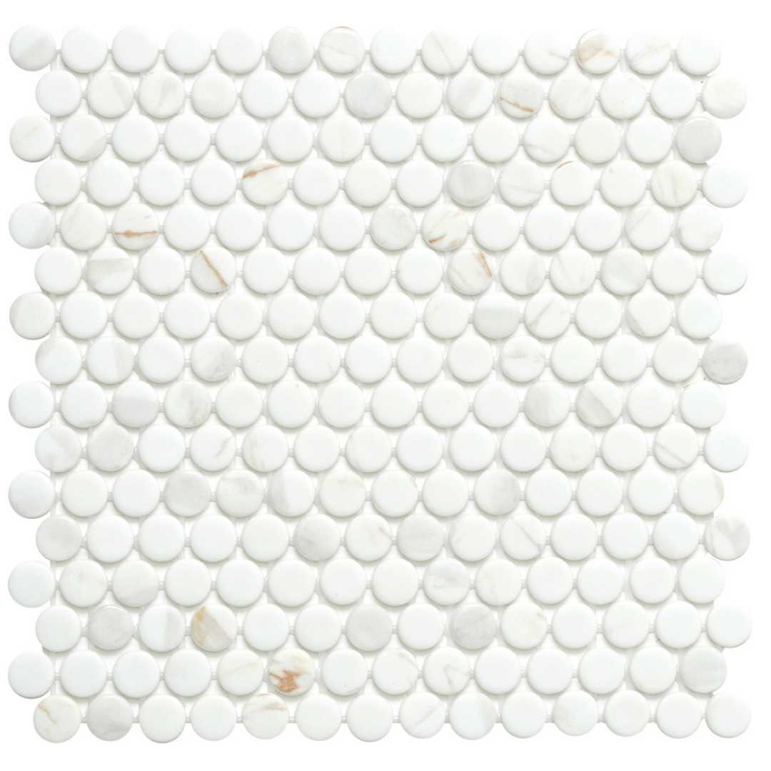 Eterna Penny 12"x12" Recycled Glass Mosaic Tile
