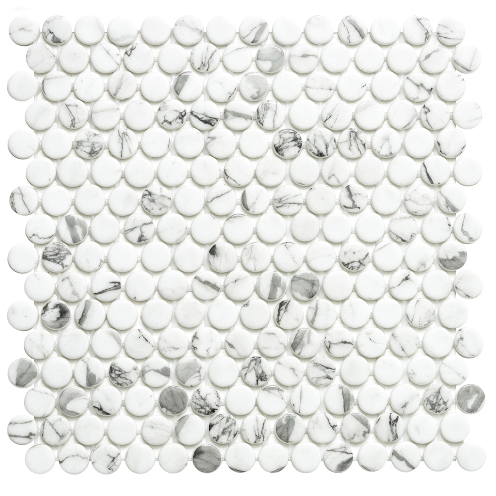 Eterna Penny 12"x12" Recycled Glass Mosaic Tile