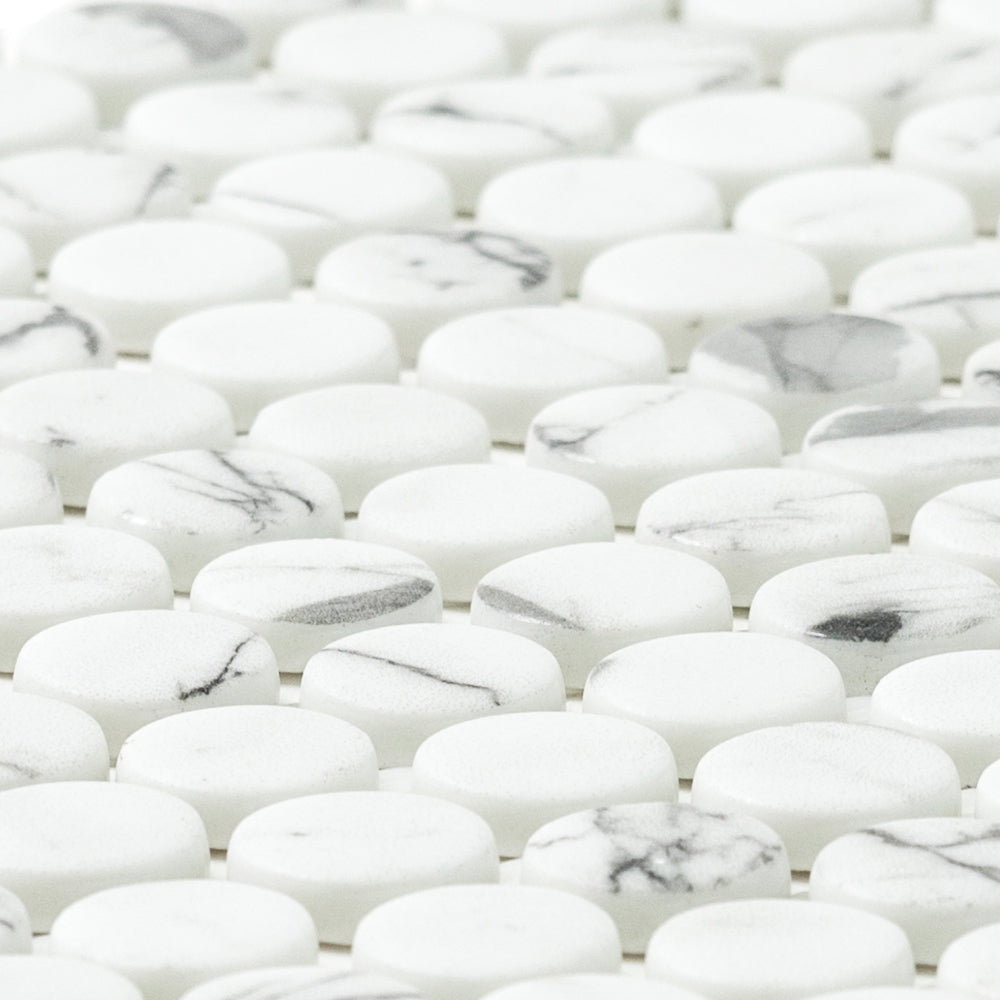Eterna Penny 12"x12" Recycled Glass Mosaic Tile