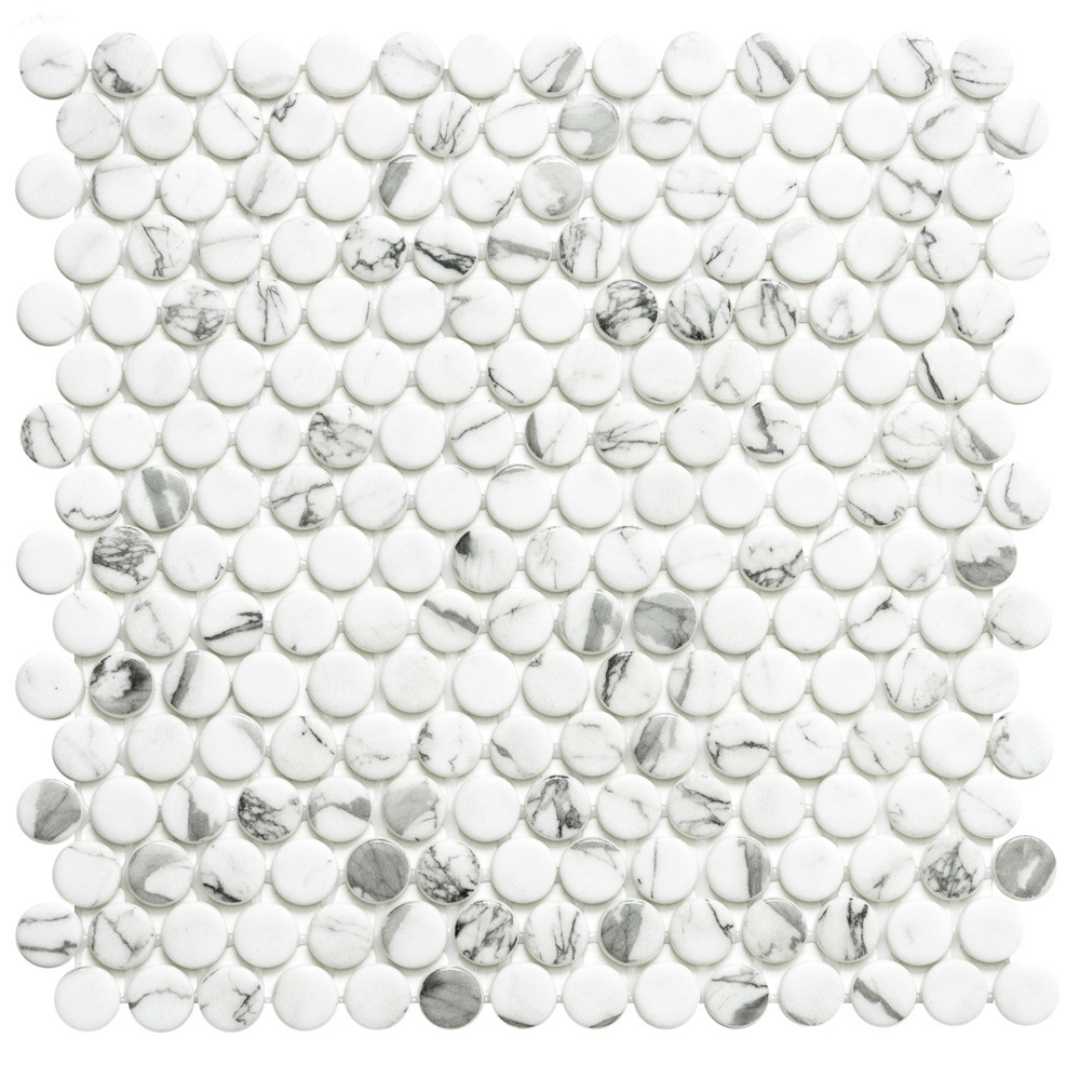 Eterna Penny 12"x12" Recycled Glass Mosaic Tile
