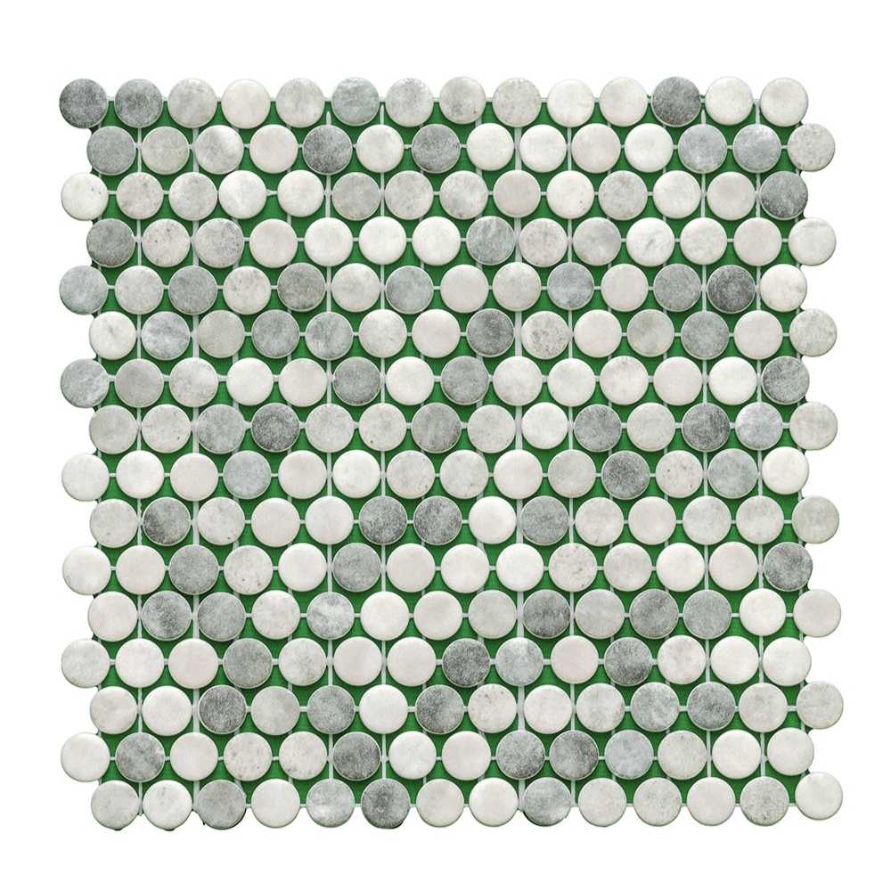 Eterna Penny 12"x12" Recycled Glass Mosaic Tile