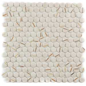 Eterna Penny 12"x12" Recycled Glass Mosaic Tile