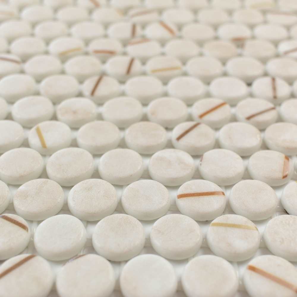 Eterna Penny 12"x12" Recycled Glass Mosaic Tile