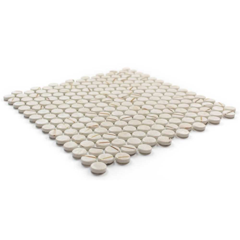 Eterna Penny 12"x12" Recycled Glass Mosaic Tile