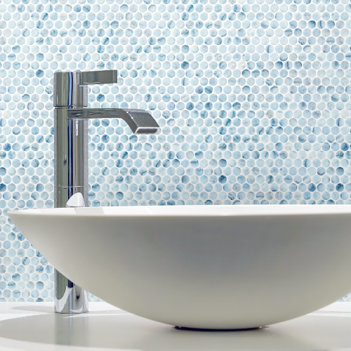 Eterna Penny 12"x12" Recycled Glass Mosaic Tile