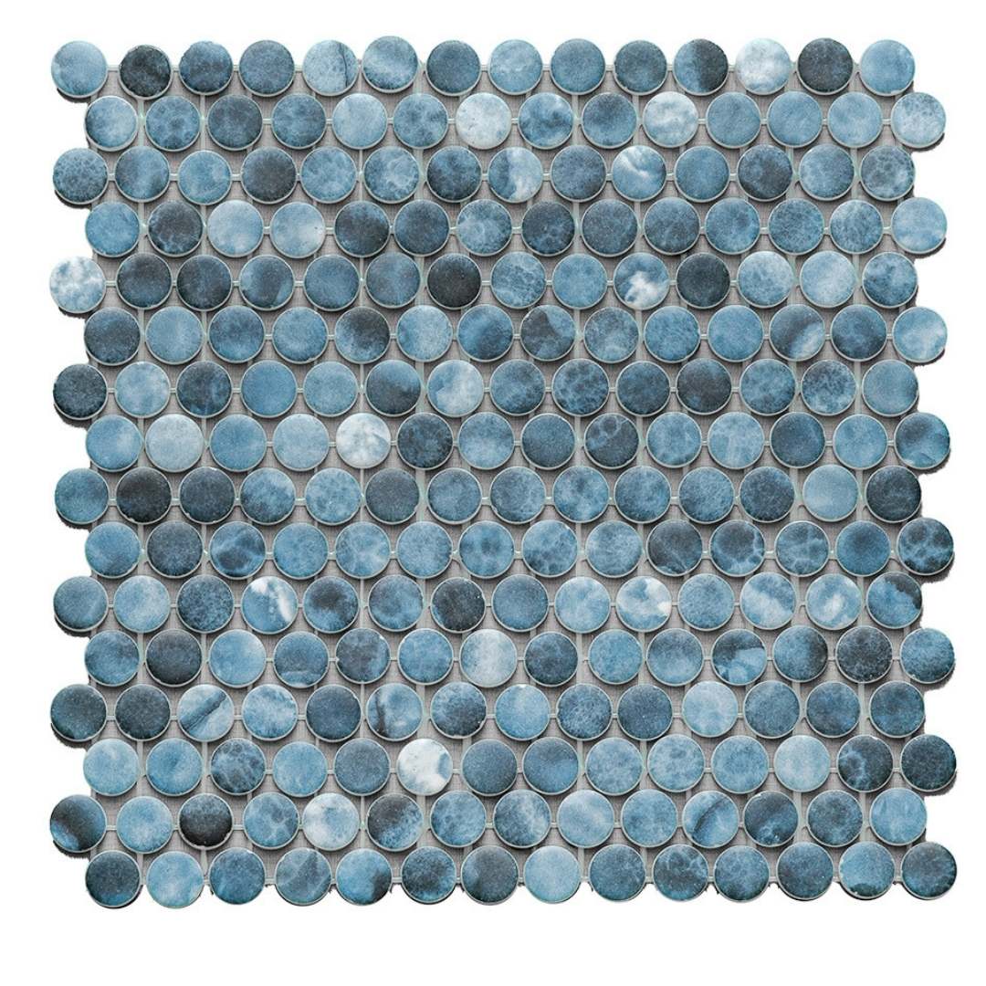 Eterna Penny 12"x12" Recycled Glass Mosaic Tile
