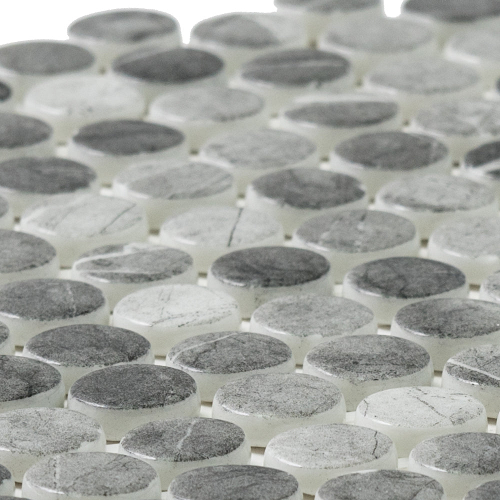 Eterna Penny 12"x12" Recycled Glass Mosaic Tile