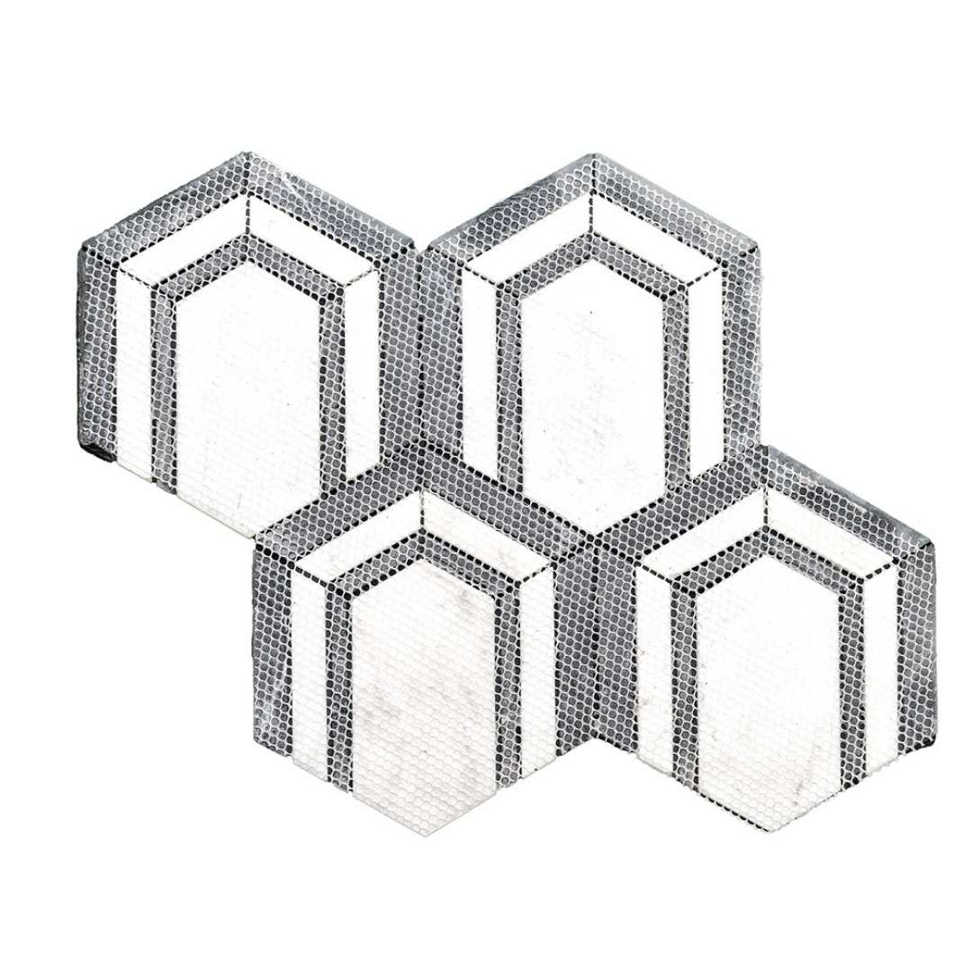 Argos Peak Hexagon Blanco Carrara 0.83 sf/