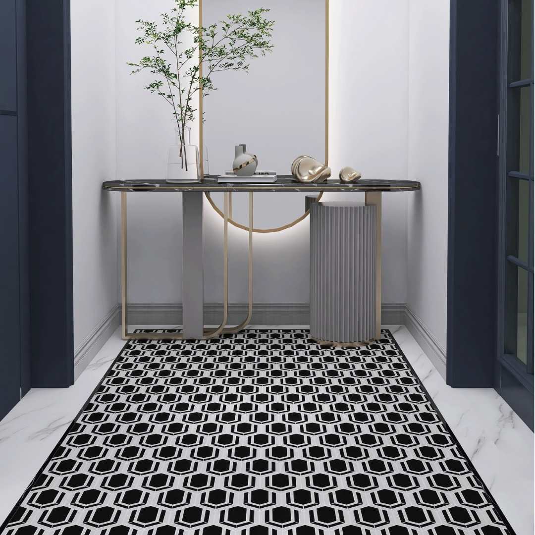 Argos Peak Hexagon Nero Marble 0.83sf/sh