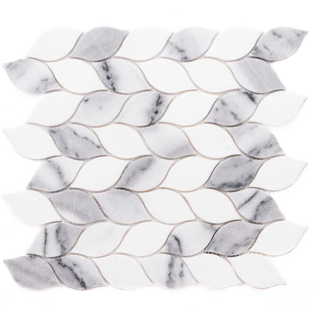 Santorini Braid 12'' x 12'' Marble Mosaic Tile