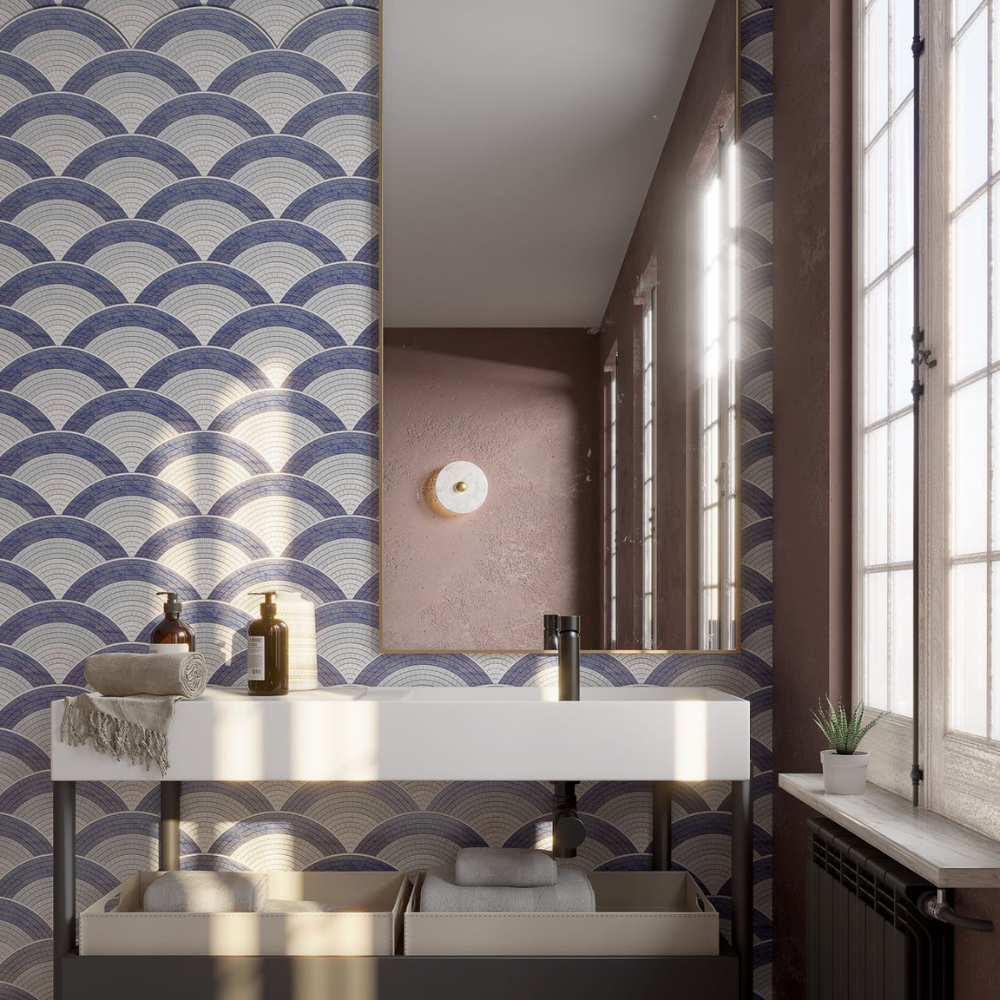 Brise Azules Marble Mosaic 0.50sf/sh