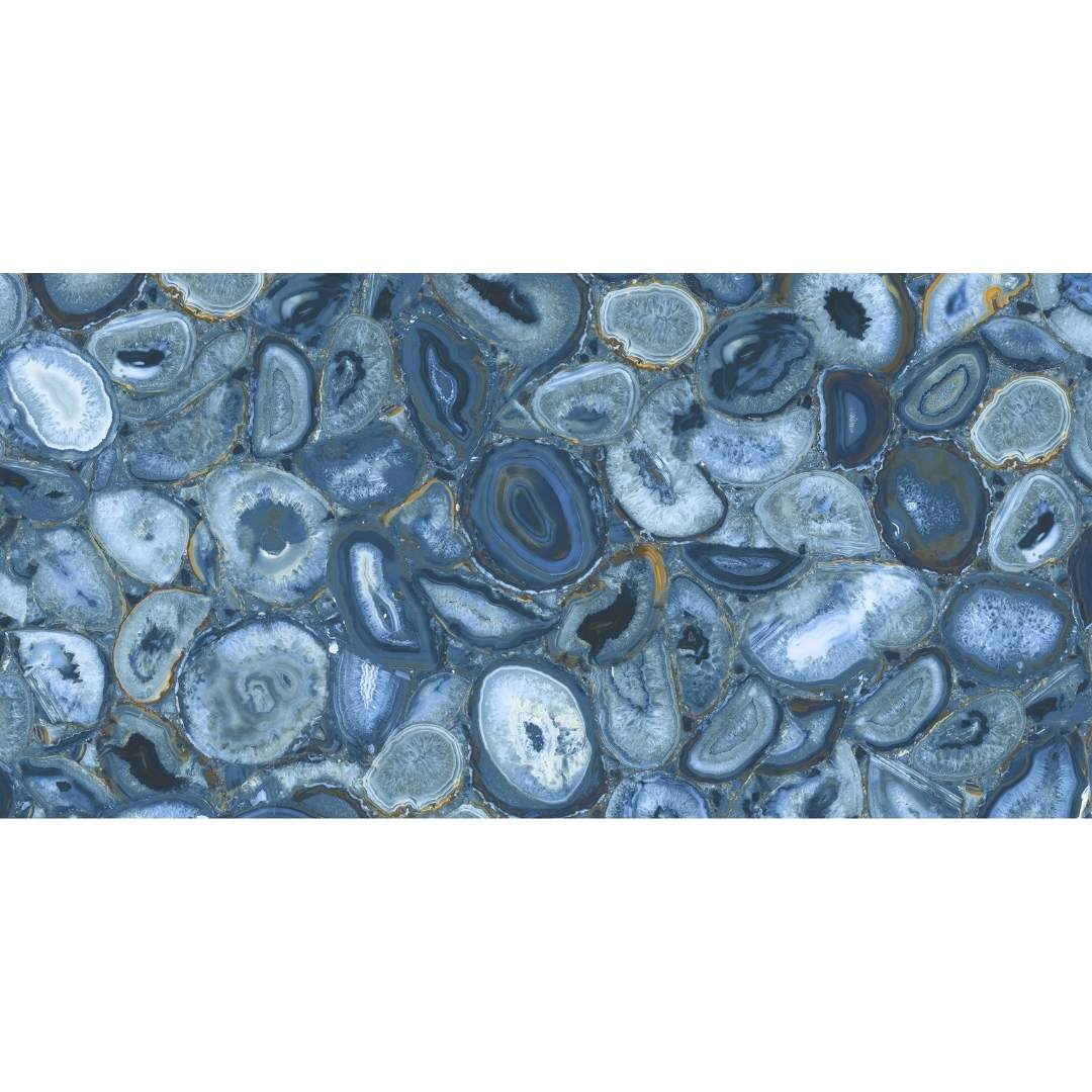 Geode 24" x 48" Blue Polished Porcelain Wall & Floor Tile