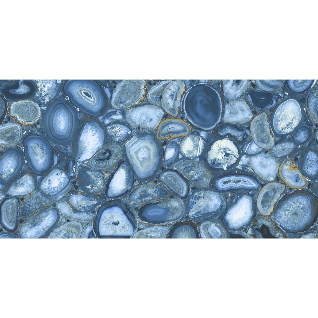 Geode 24" x 48" Blue Polished Porcelain Wall & Floor Tile