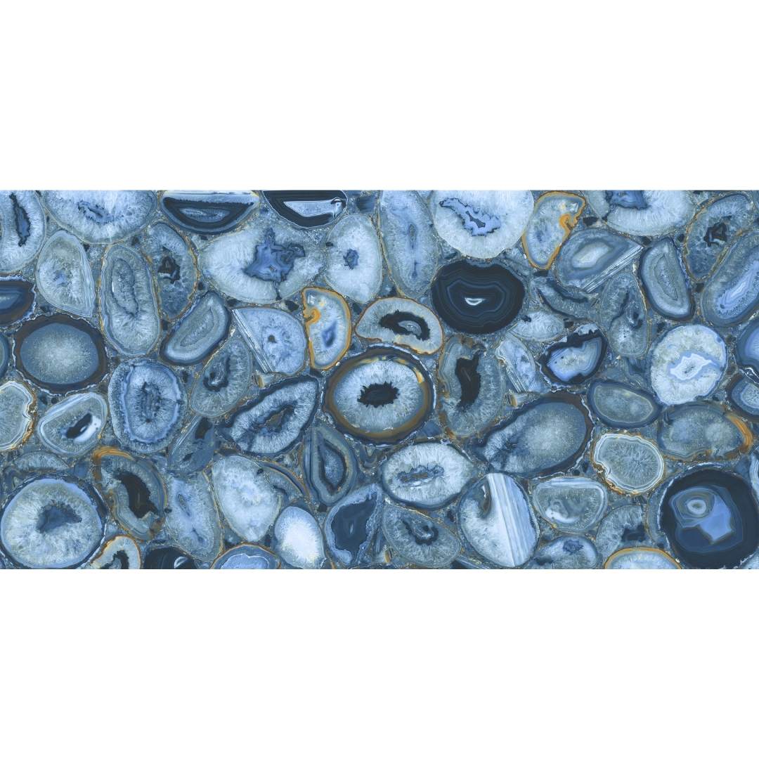 Geode 24" x 48" Blue Polished Porcelain Wall & Floor Tile
