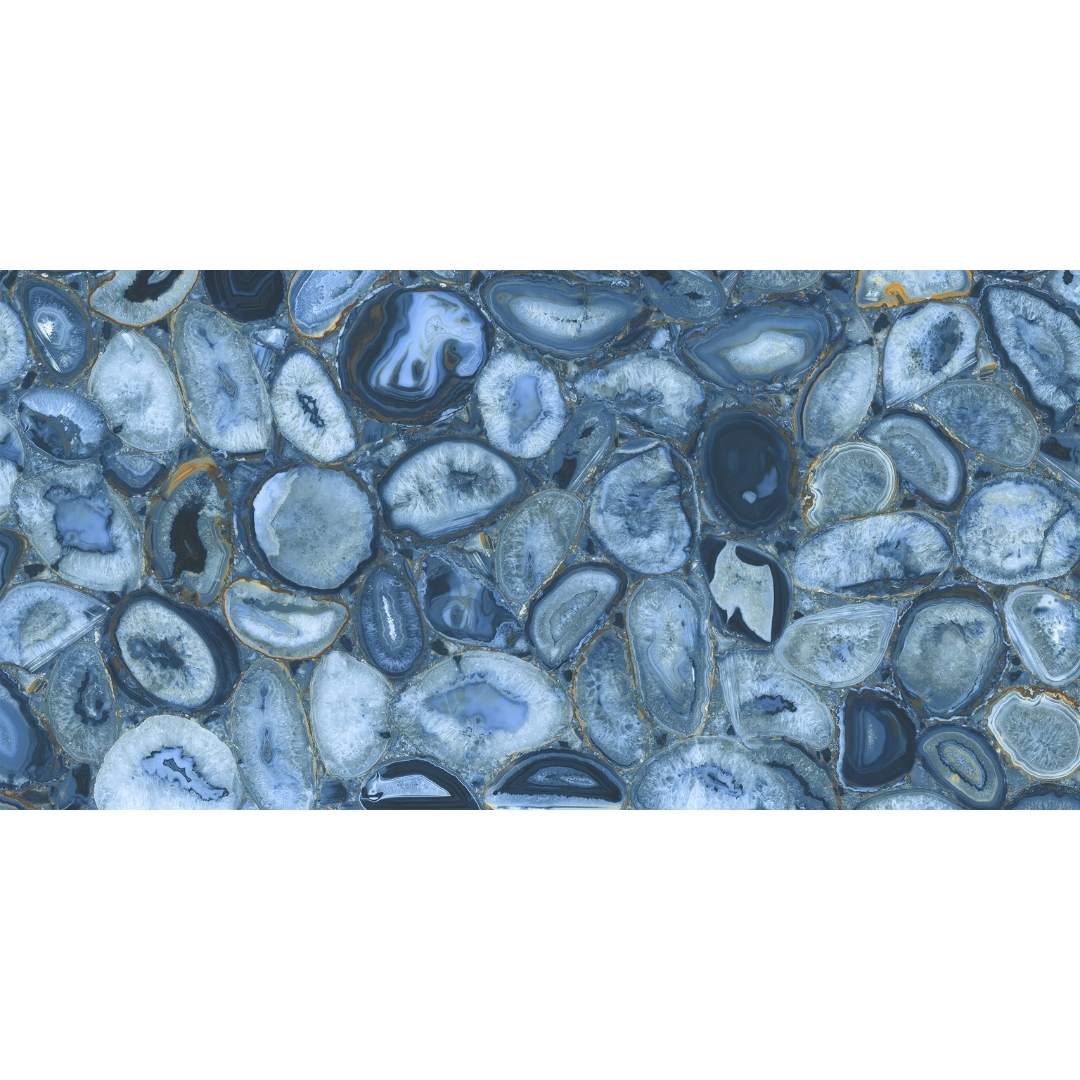 Geode 24" x 48" Blue Polished Porcelain Wall & Floor Tile
