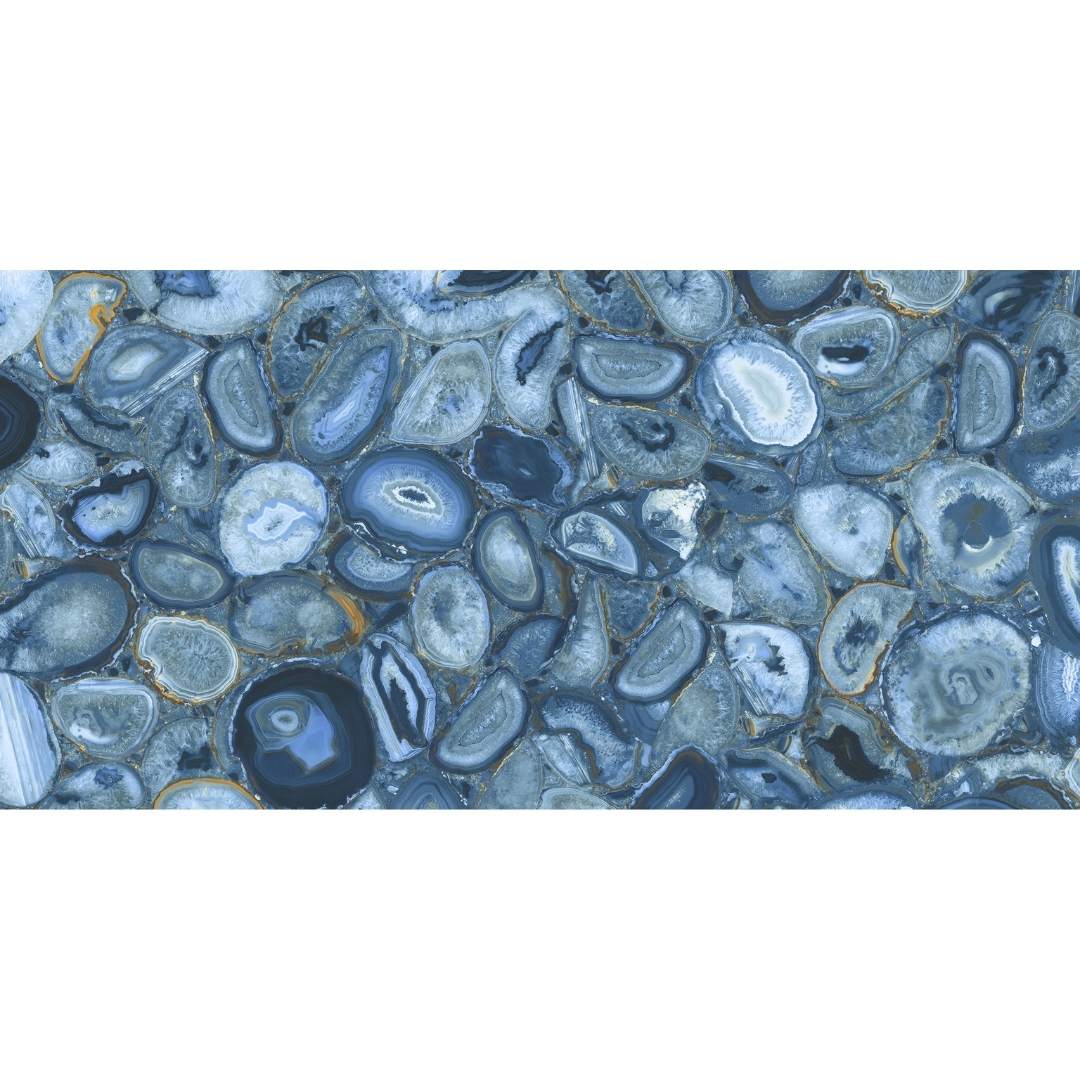 Geode 24" x 48" Blue Polished Porcelain Wall & Floor Tile