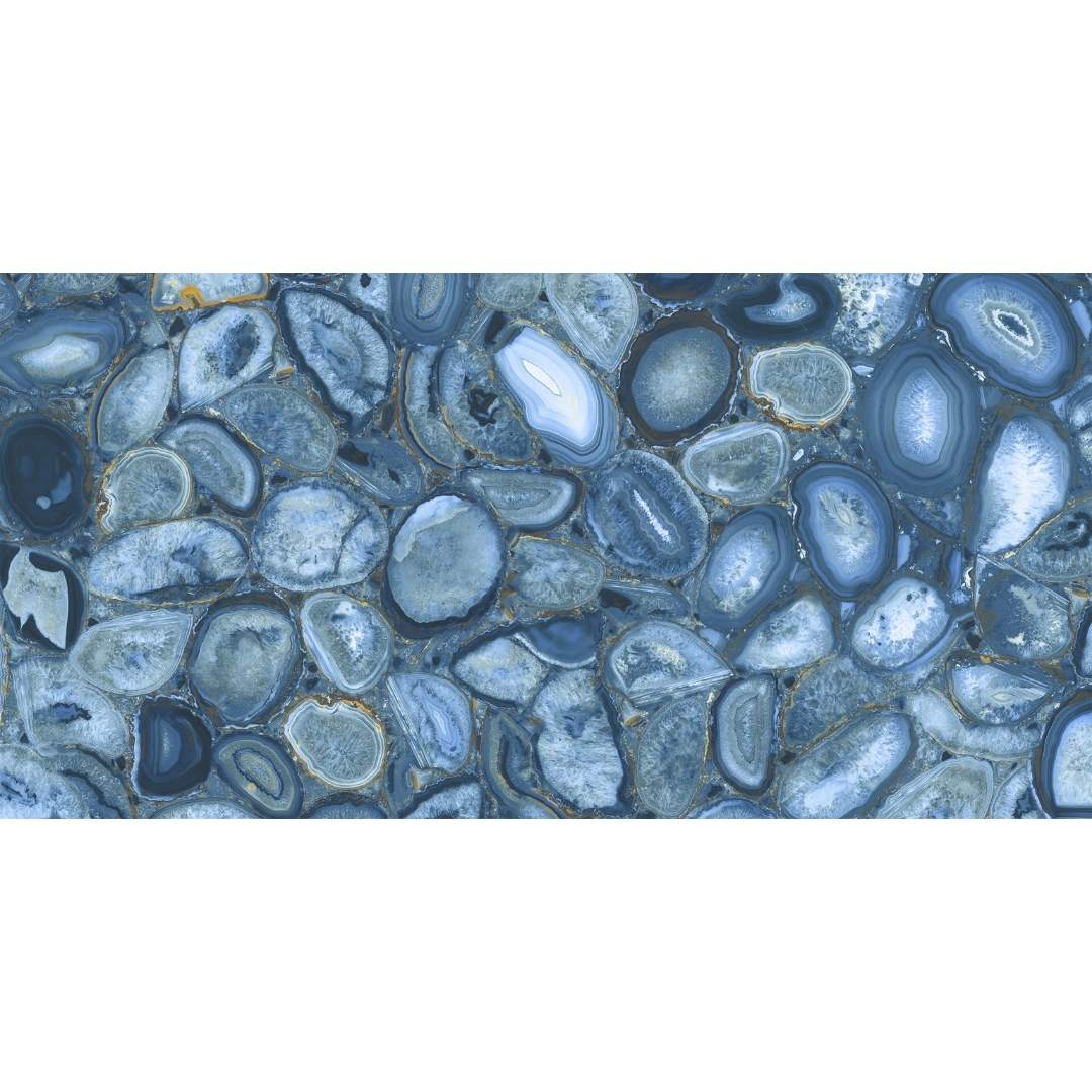 Geode 24" x 48" Blue Polished Porcelain Wall & Floor Tile