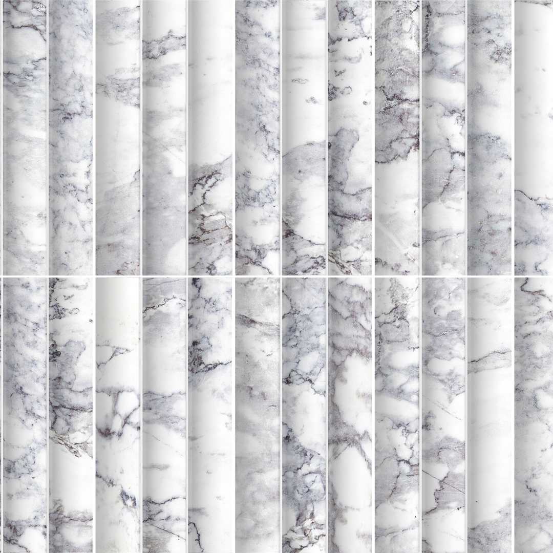 Lyrical 4.5" x 9" Matte Porcelain Fluted Wall Tile