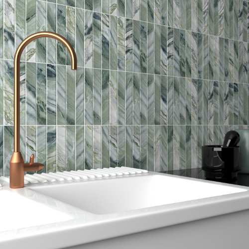 Lyrical 4.5" x 9" Matte Porcelain Fluted Wall Tile