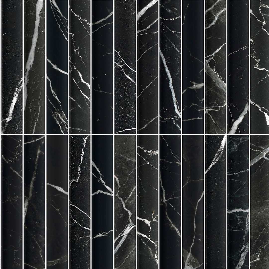 Lyrical 4.5" x 9" Matte Porcelain Fluted Wall Tile