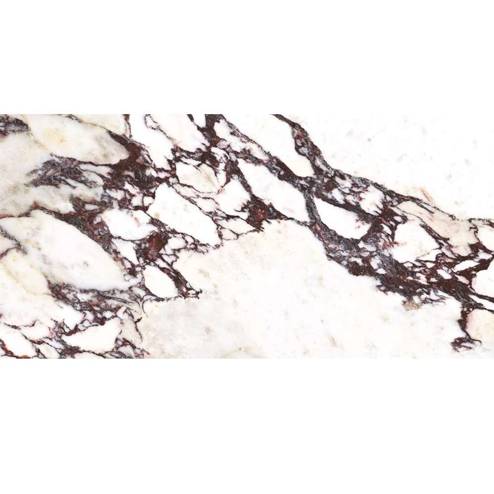 Cala Rosso 12" x 24" Glossy Porcelain Marble Look Wall & Floor Tile