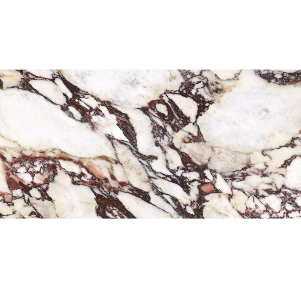 Cala Rosso 12" x 24" Glossy Porcelain Marble Look Wall & Floor Tile