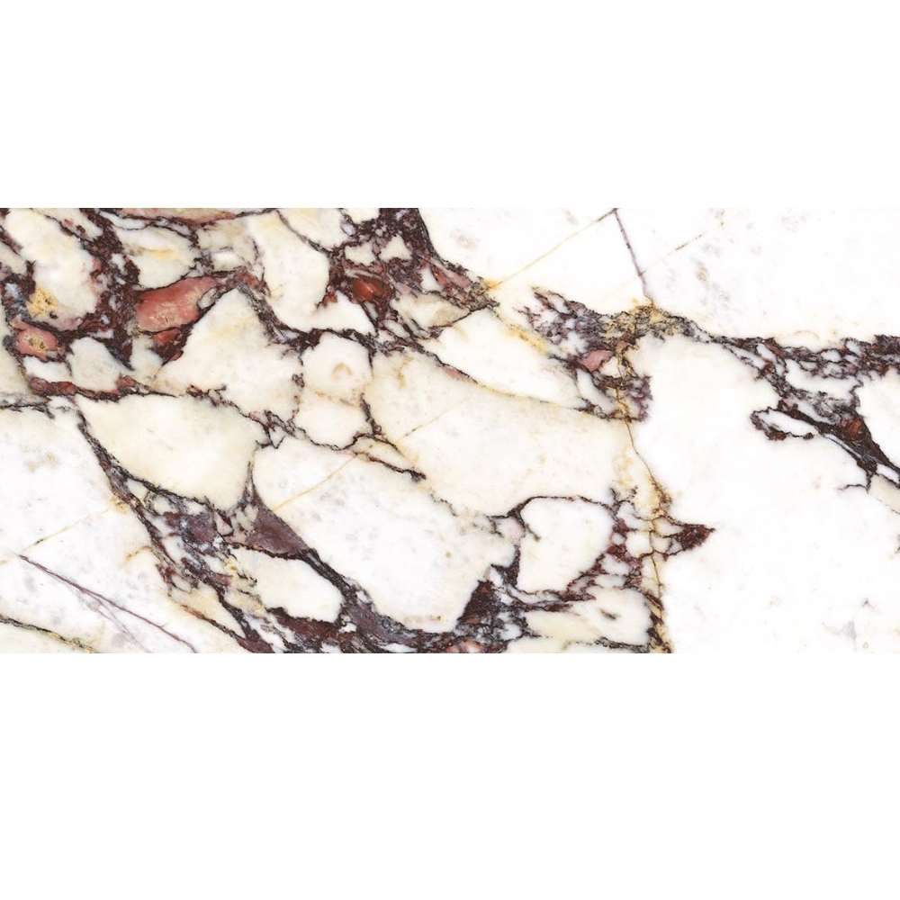 Cala Rosso 12" x 24" Glossy Porcelain Marble Look Wall & Floor Tile
