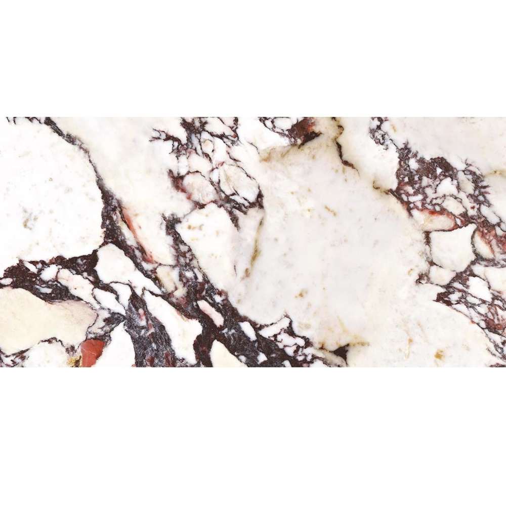 Cala Rosso 12" x 24" Glossy Porcelain Marble Look Wall & Floor Tile