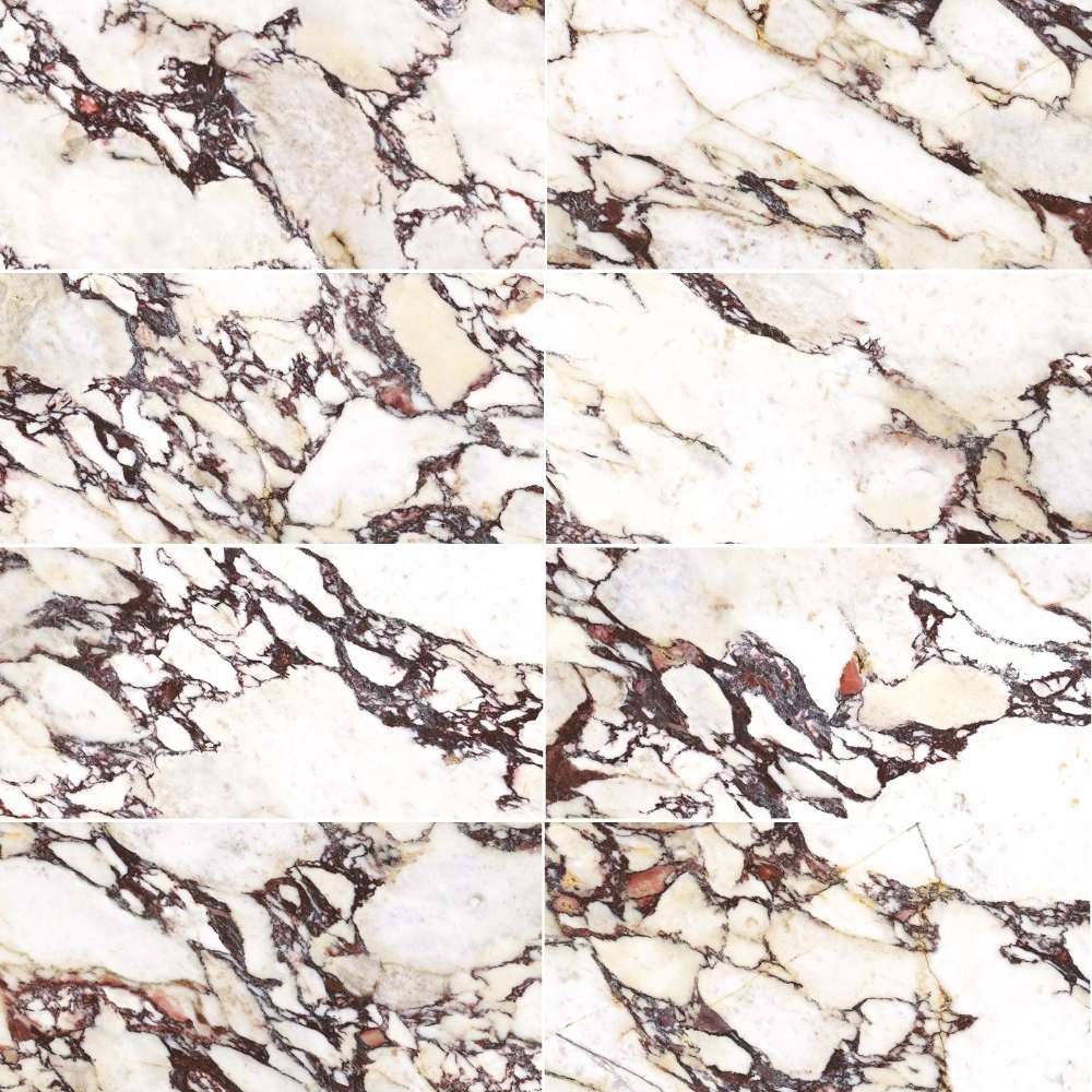 Cala Rosso 12" x 24" Glossy Porcelain Marble Look Wall & Floor Tile