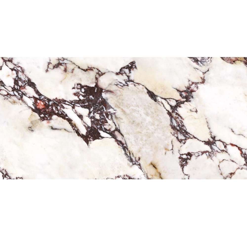 Cala Rosso 12" x 24" Glossy Porcelain Marble Look Wall & Floor Tile