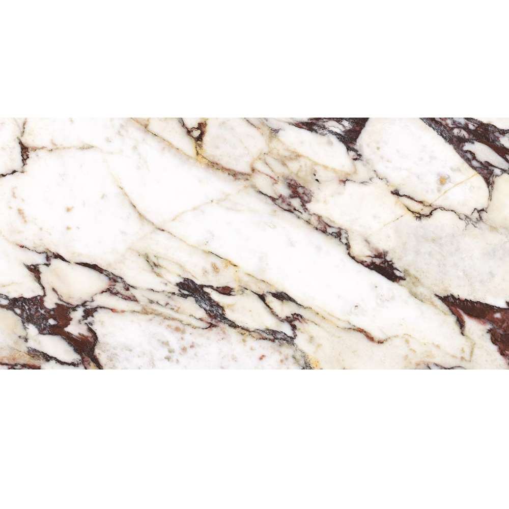 Cala Rosso 12" x 24" Glossy Porcelain Marble Look Wall & Floor Tile