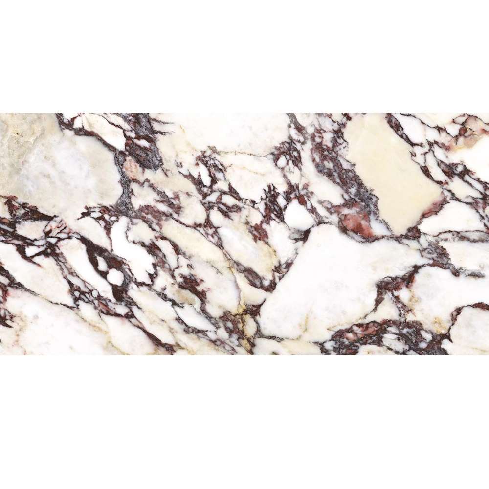 Cala Rosso 12" x 24" Glossy Porcelain Marble Look Wall & Floor Tile