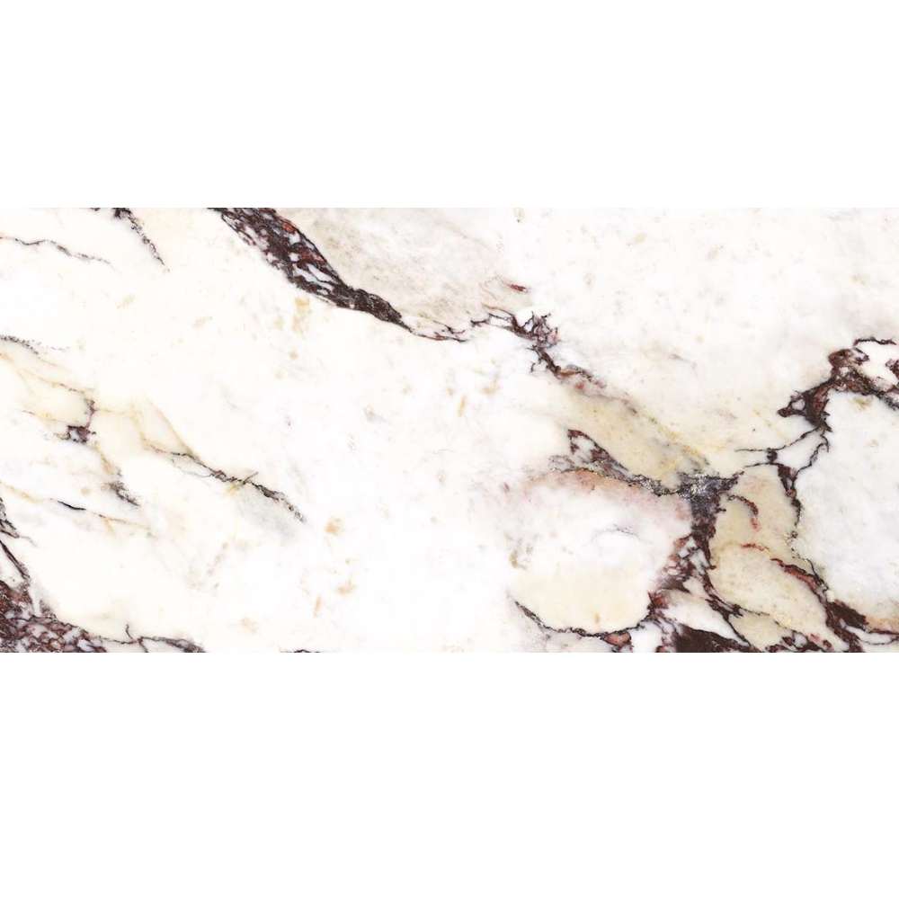 Cala Rosso 12" x 24" Glossy Porcelain Marble Look Wall & Floor Tile