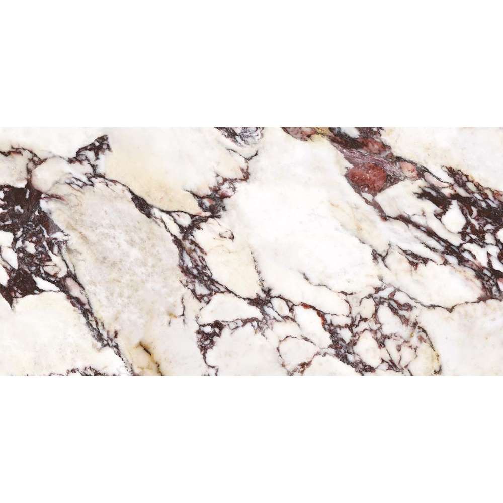 Cala Rosso 24" x 48" Glossy Porcelain Marble Look Wall & Floor Tile