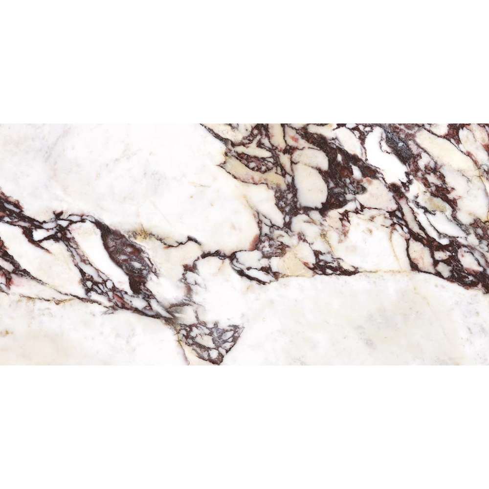 Cala Rosso 24" x 48" Glossy Porcelain Marble Look Wall & Floor Tile