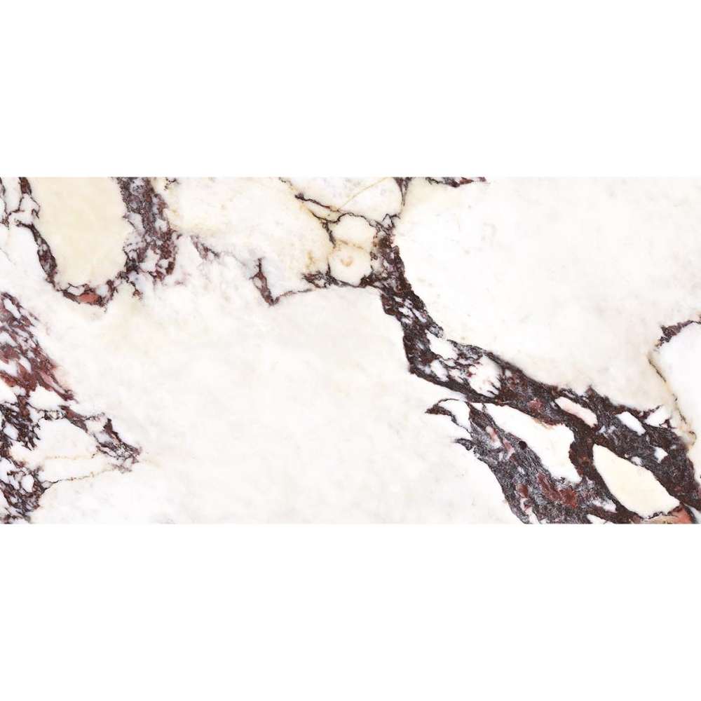 Cala Rosso 24" x 48" Glossy Porcelain Marble Look Wall & Floor Tile