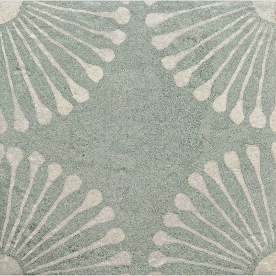 Amanecer 8" x 8" Satin Porcelain Patterned Floor & Wall Tile