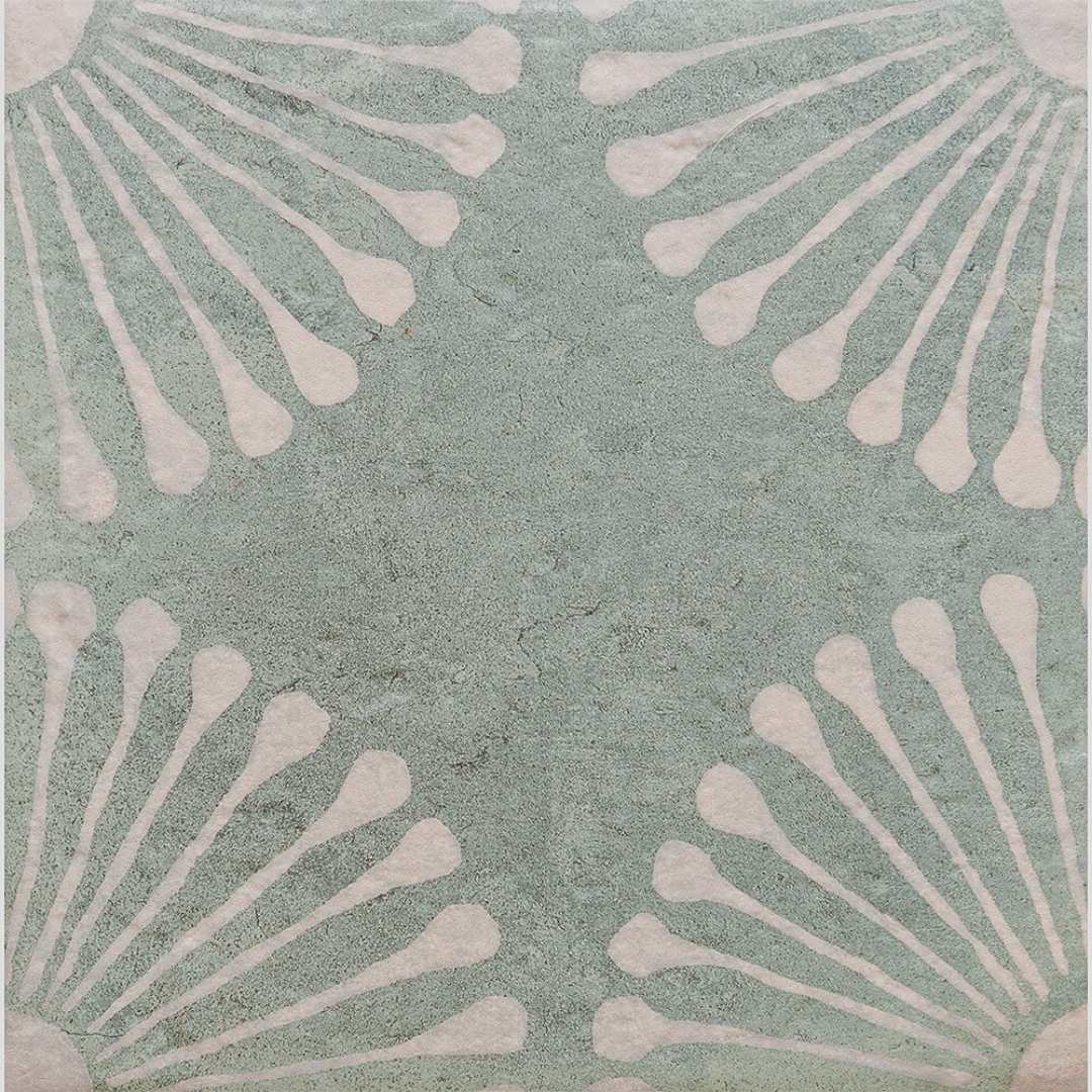Amanecer 8" x 8" Satin Porcelain Patterned Floor & Wall Tile