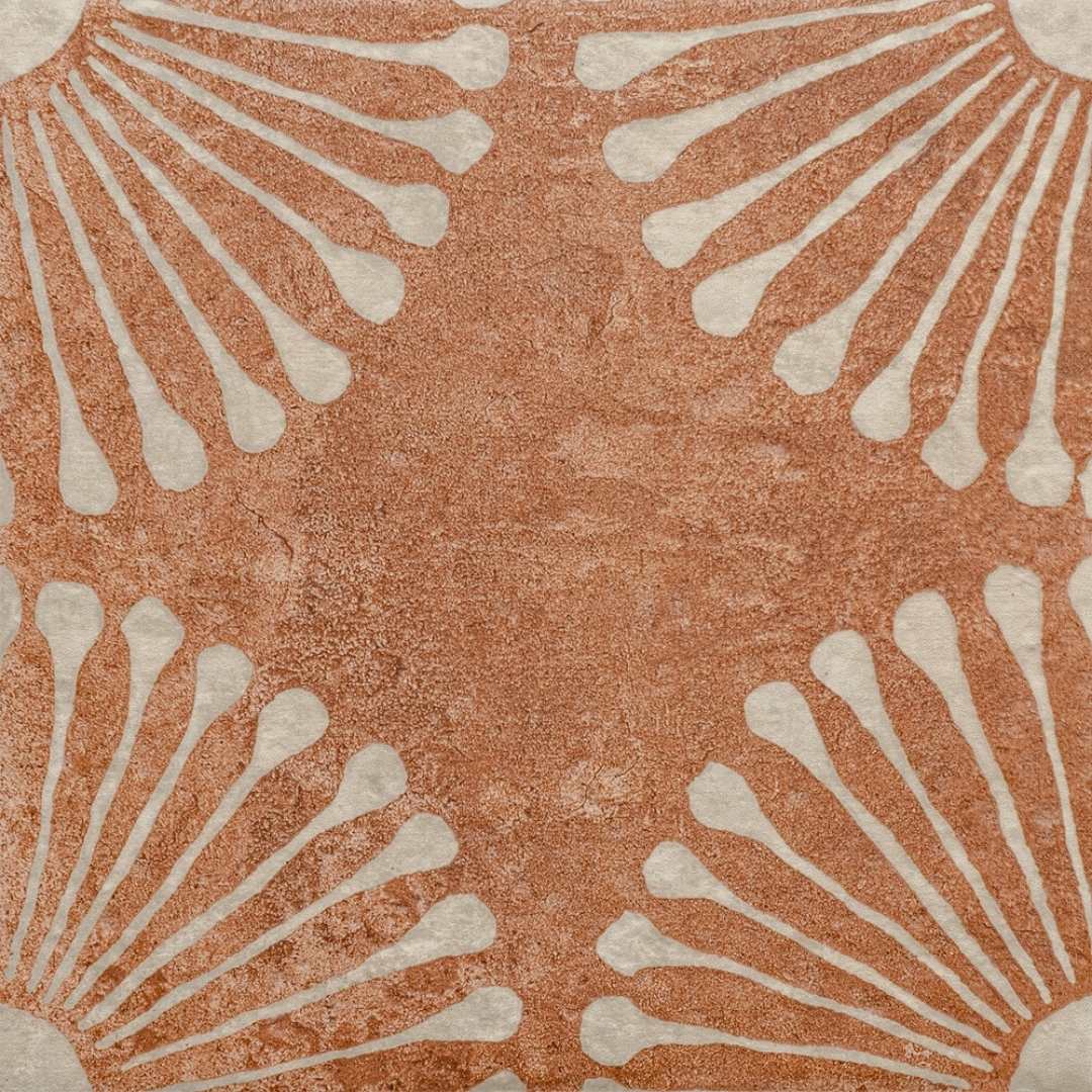 Amanecer 8" x 8" Satin Porcelain Patterned Floor & Wall Tile
