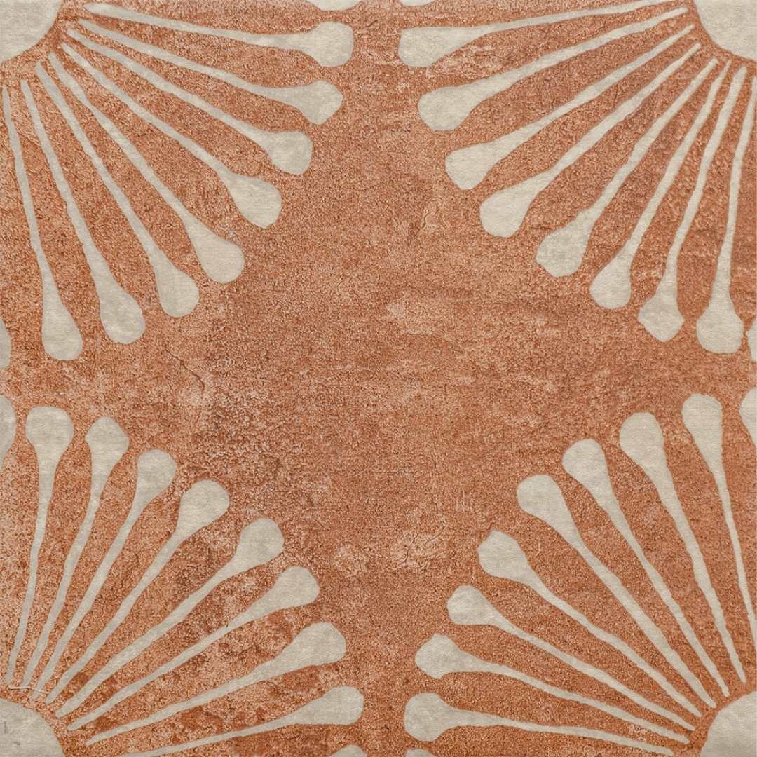 Amanecer 8" x 8" Satin Porcelain Patterned Floor & Wall Tile