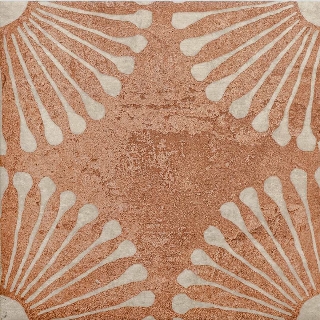 Amanecer 8" x 8" Satin Porcelain Patterned Floor & Wall Tile