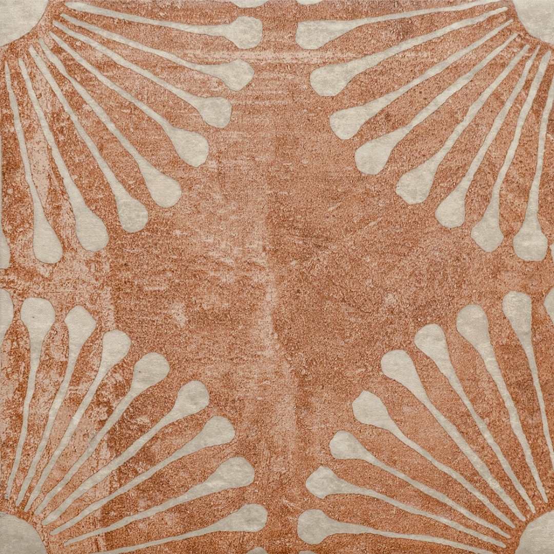 Amanecer 8" x 8" Satin Porcelain Patterned Floor & Wall Tile