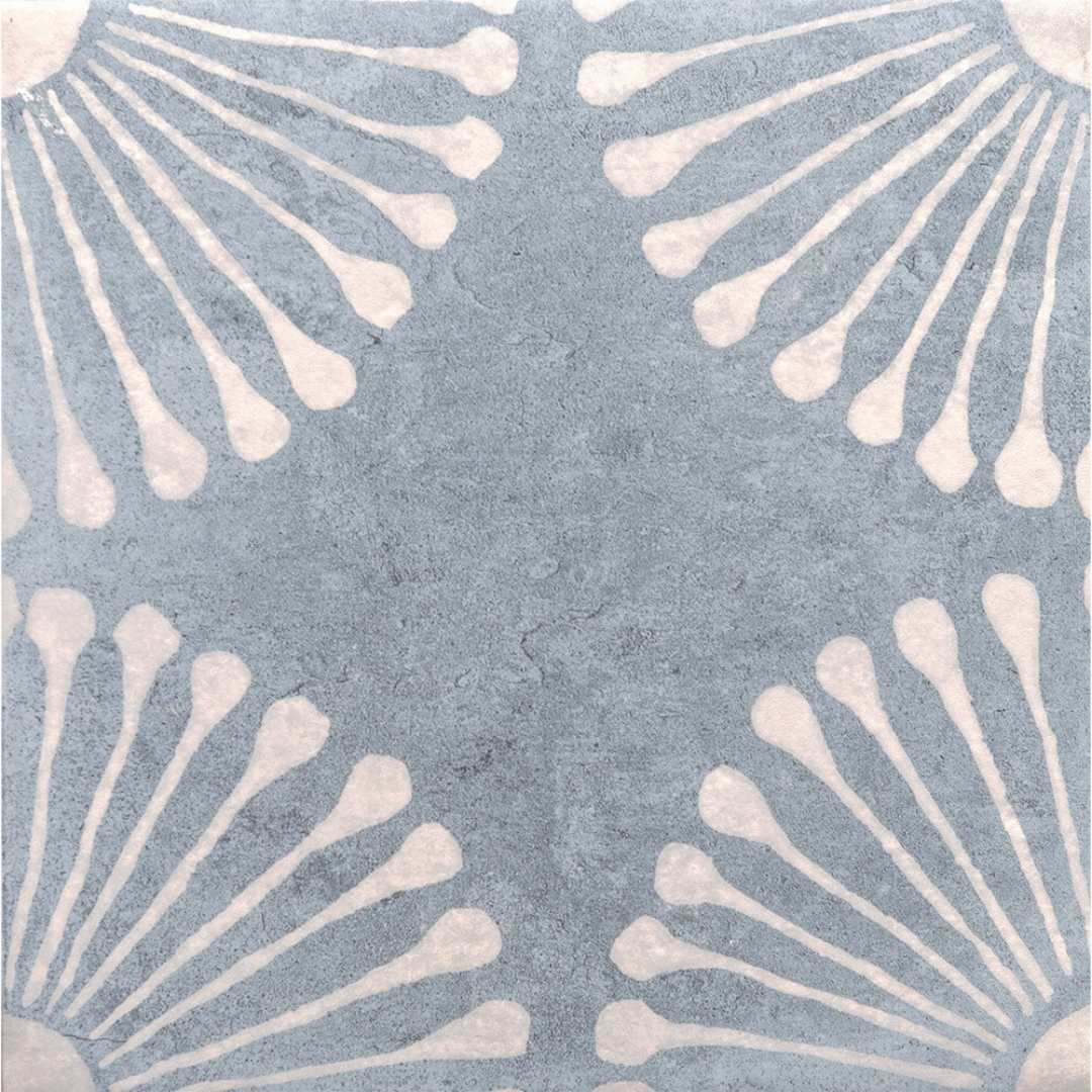 Amanecer 8" x 8" Satin Porcelain Patterned Floor & Wall Tile