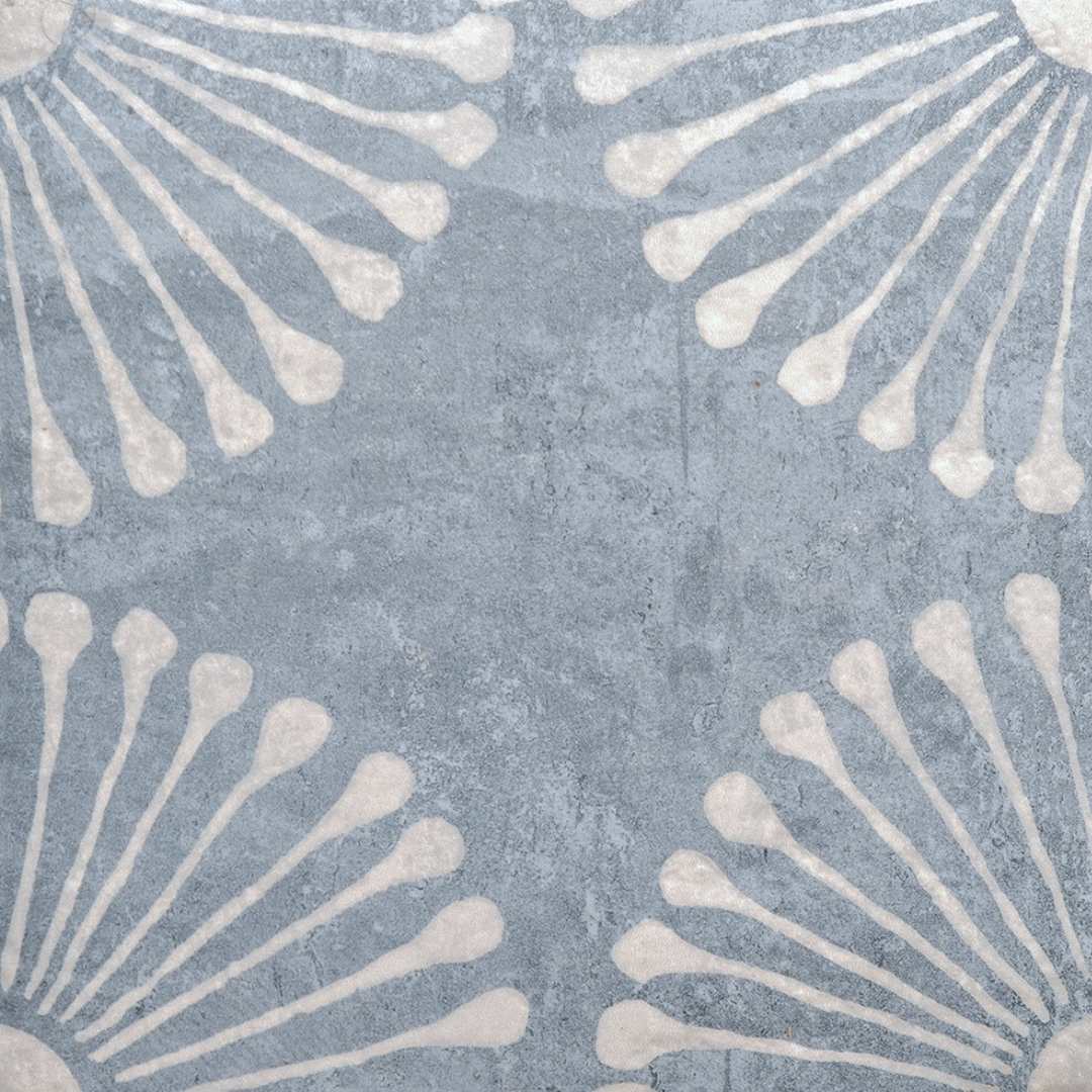 Amanecer 8" x 8" Satin Porcelain Patterned Floor & Wall Tile
