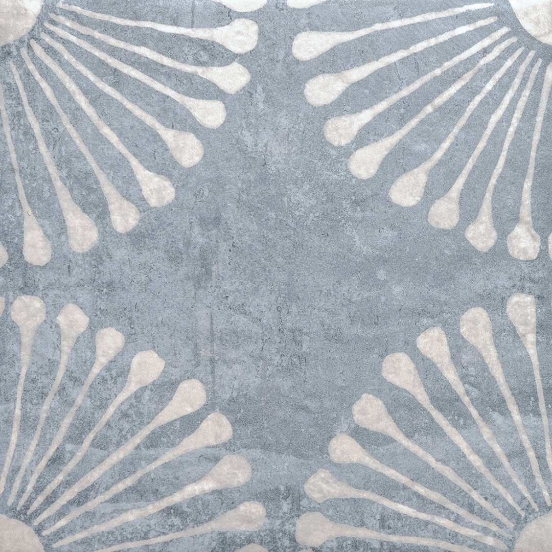 Amanecer 8" x 8" Satin Porcelain Patterned Floor & Wall Tile