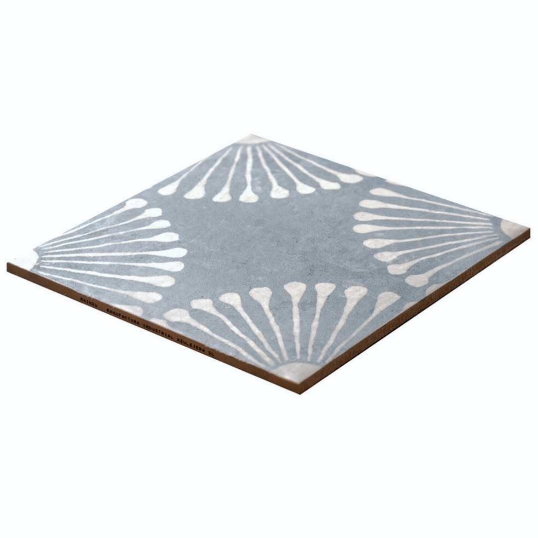 Amanecer 8" x 8" Satin Porcelain Patterned Floor & Wall Tile