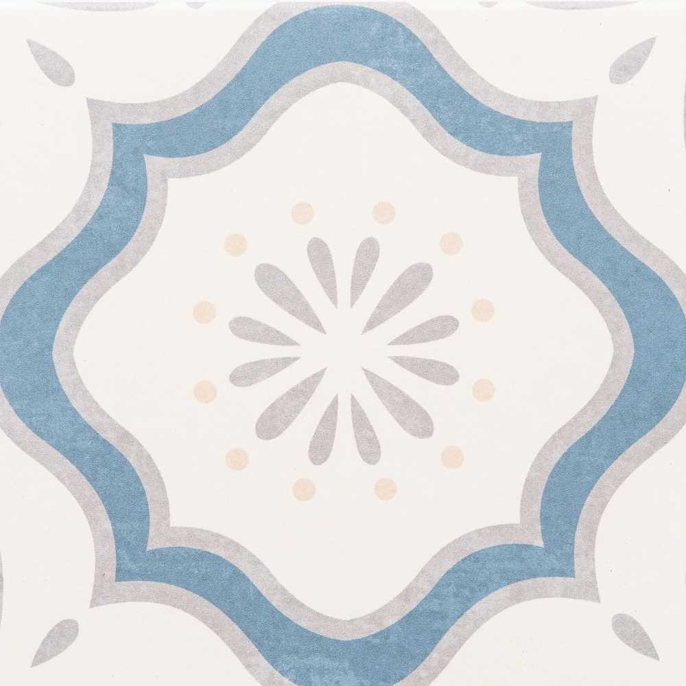 DaVinci 7.9" x 7.9" Porcelain Patterned Spanish/Moroccan Wall & Floor Tile