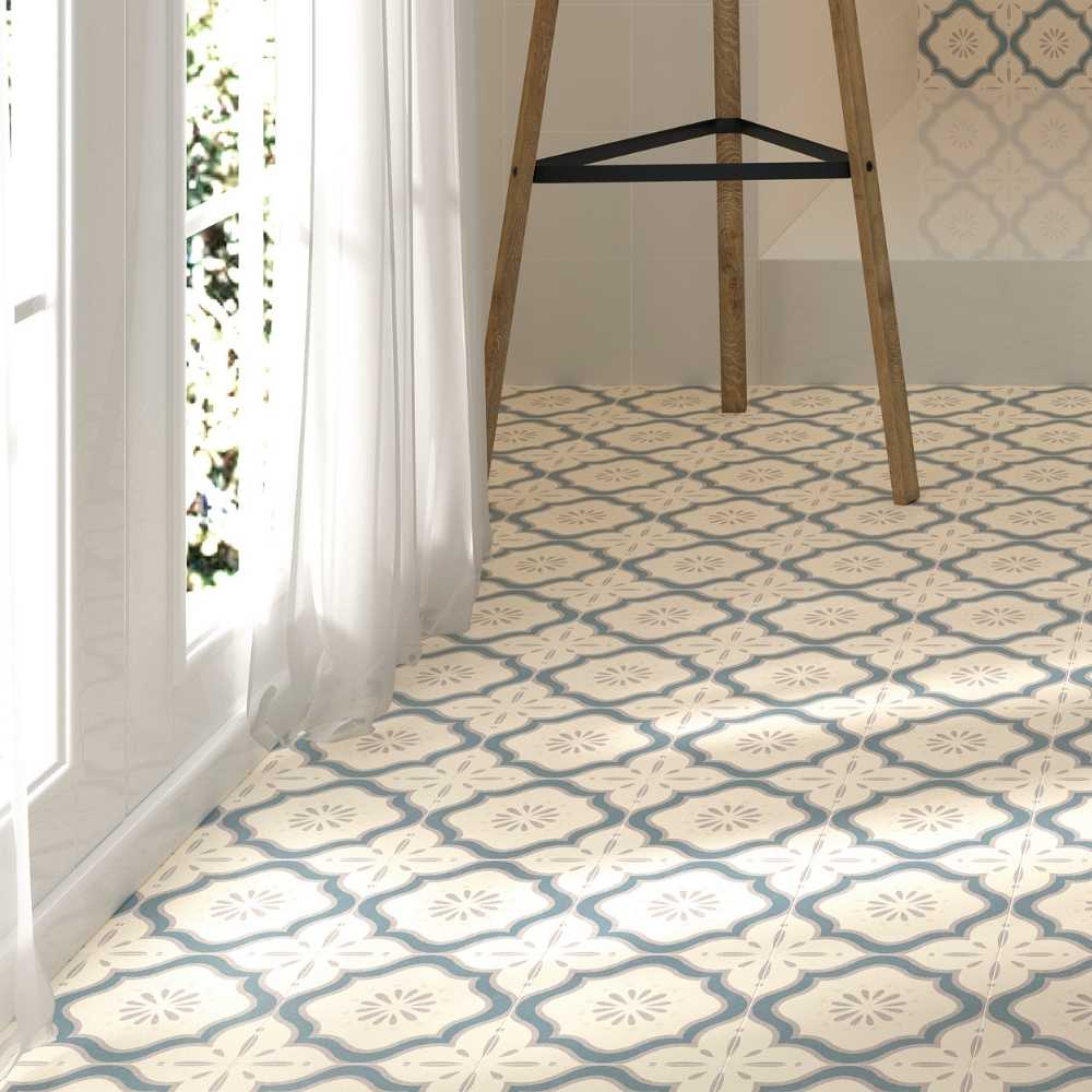 DaVinci 7.9" x 7.9" Porcelain Patterned Spanish/Moroccan Wall & Floor Tile